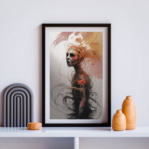 Wraith in Bloom – Surreal Dark Fantasy Poster