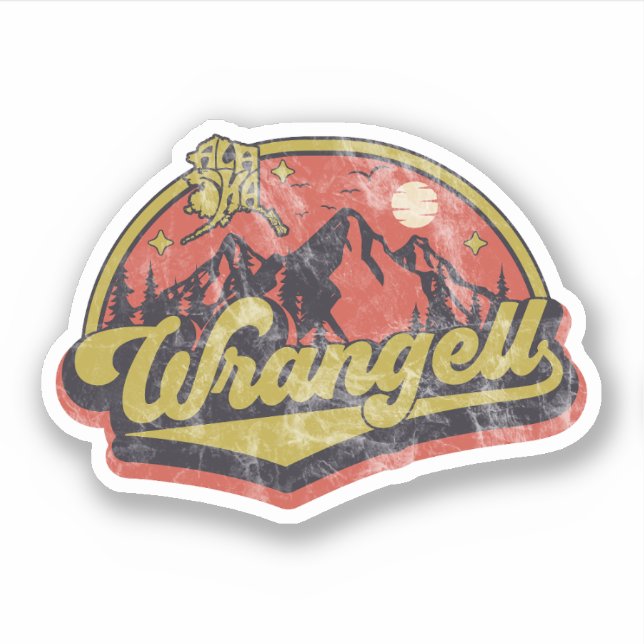Wrangell, Alaska Sticker (Front)