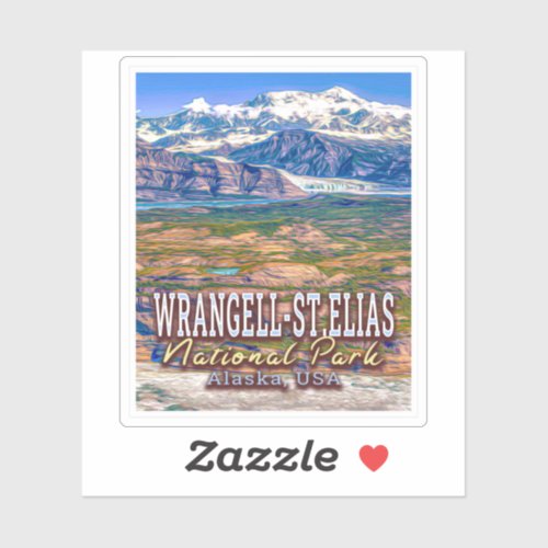 WRANGELL SAINT ELIAS NATIONAL PARK _ ALASKA USA STICKER