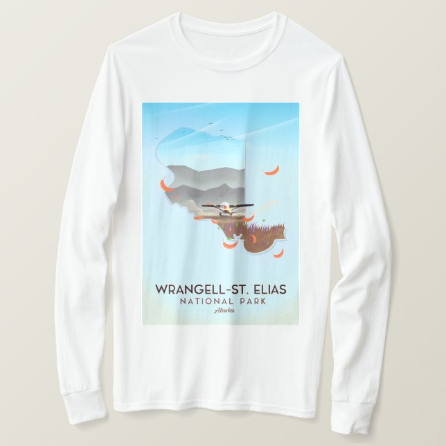 Wrangell-St. Elias National Park Alaska poster T-Shirt (Design Front)