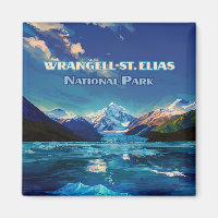 Wrangell St. Elias National Park Alaska Retro Card
