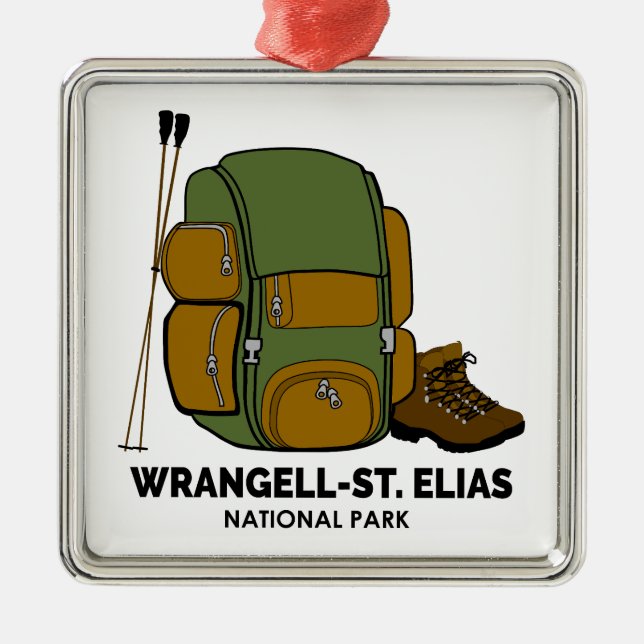 Wrangell-St. Elias National Park Backpack Metal Ornament (Front)