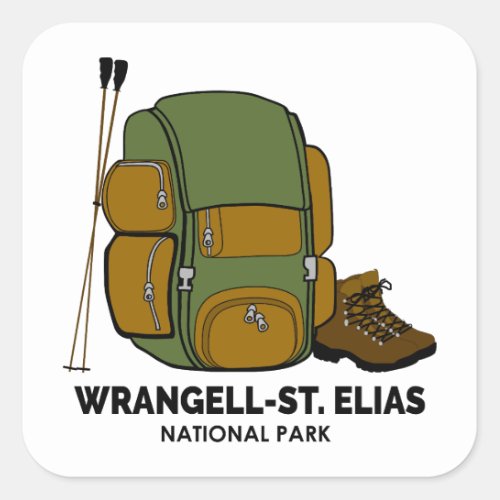 Wrangell_St Elias National Park Backpack Square Sticker