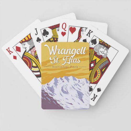 Wrangell St Elias National Park Illustration Art Playing Cards