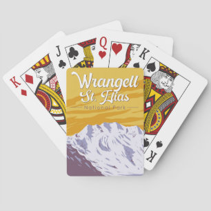 Wrangell St. Elias National Park Illustration Art Poker Cards