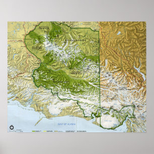 Wrangell St. Elias National Park Map Poster