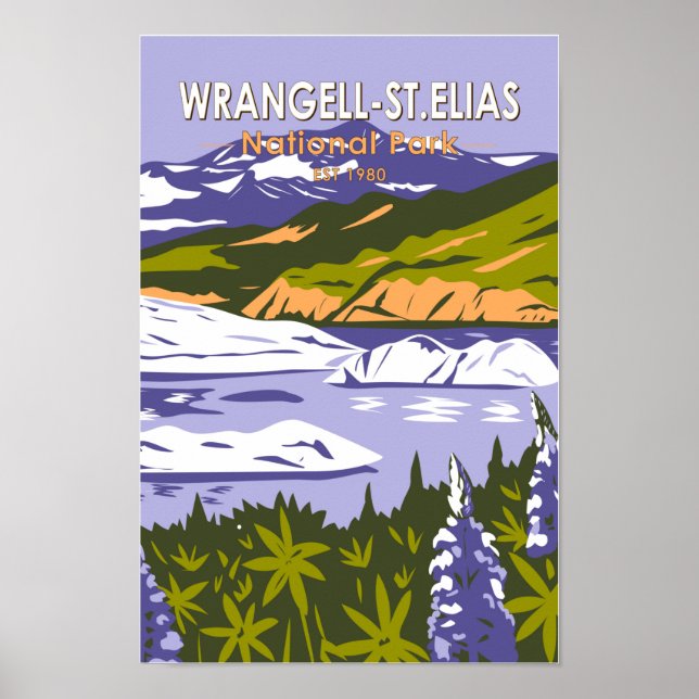 Wrangell St Elias National Park Nizina Lake Alaska Poster (Front)