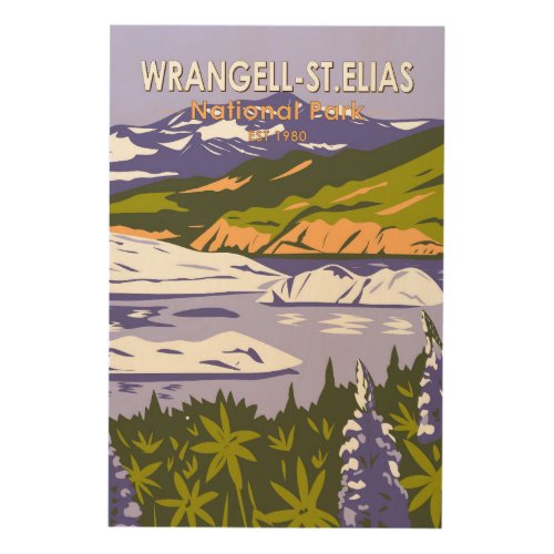 Wrangell St Elias National Park Nizina Lake Alaska Wood Wall Art