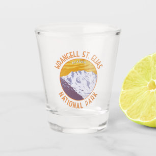 Wrangell St. Elias National Park Retro Distressed Shot Glass