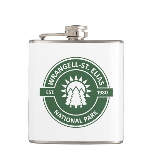 WrangellSt Elias National Park Sun Trees Flask