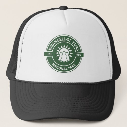 WrangellSt Elias National Park Sun Trees Trucker Hat