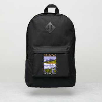 Wrangell St Elias National Park Vintage Distressed Port Authority® Backpack by Kris_and_Friends at Zazzle