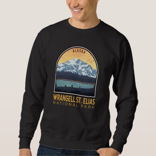 Wrangell St Elias National Park Vintage Emblem Sweatshirt