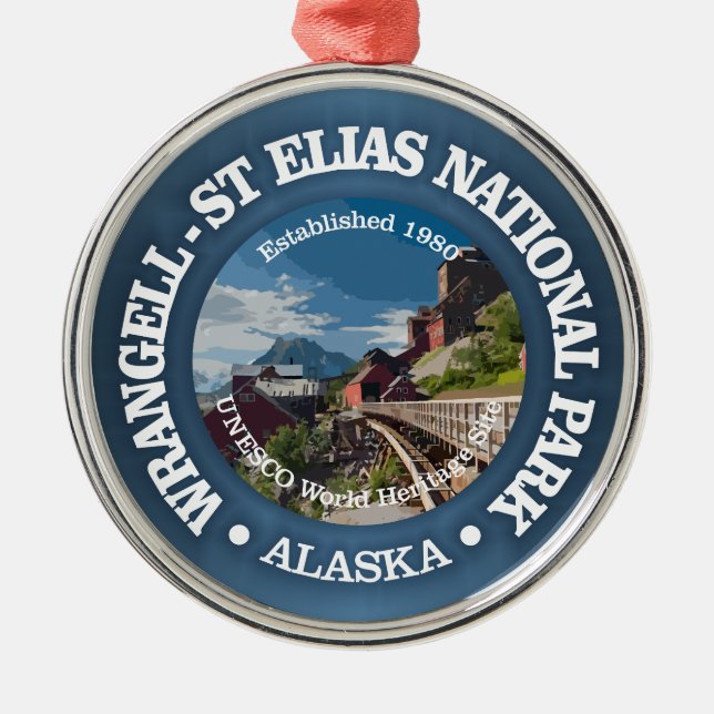 Wrangell-St Elias (NP2) Metal Ornament (Front)