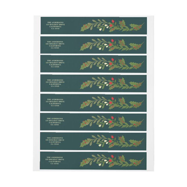 Wrap Around Address Labels, Classic - 1" x 7.25" Label (Sheet)