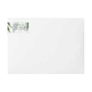 Wrap Around Fern Forest Foliage Emerald Wedding Wrap Around Label