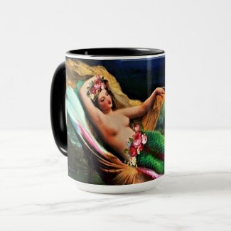 Wrap Around Sexy Venus Mermaid Design COffee Mug