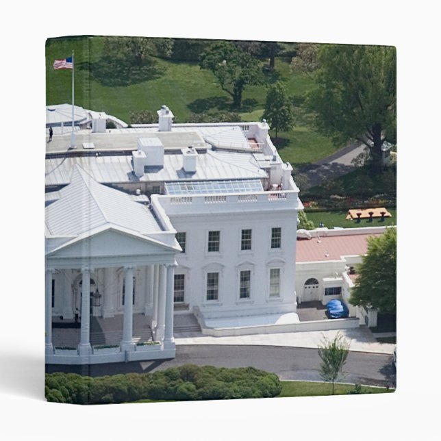 Wrap Around White House 3 Ring Binder (Front/Spine)