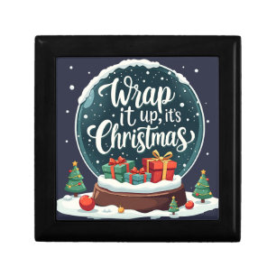 Wrap It Up It’s Christmas Snow Globe Design Gift Box