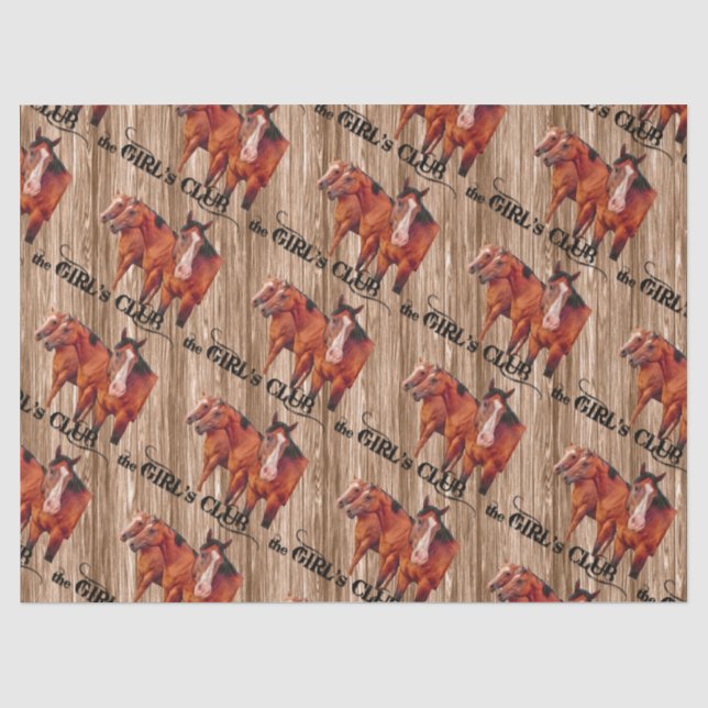 Wrap it Up Western Style for the Cowgirl Tissue Paper (Front)