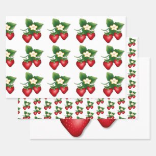 Wrap it up with I Love Strawberry Wrapping Paper Sheets
