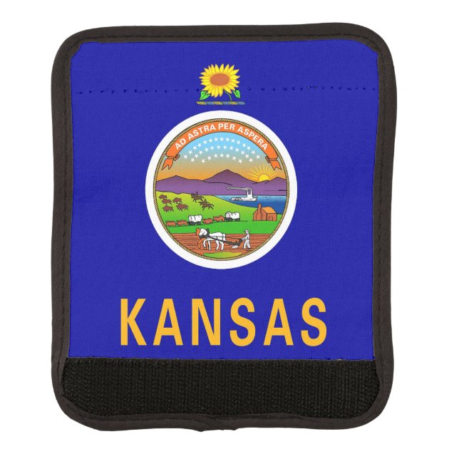 Wrap luggage with flag of Kansas, USA (Front)