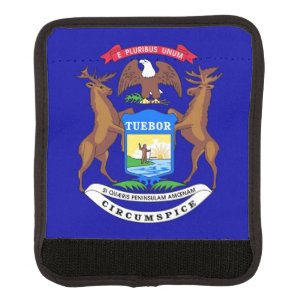 Wrap luggage with flag of Michigan, USA