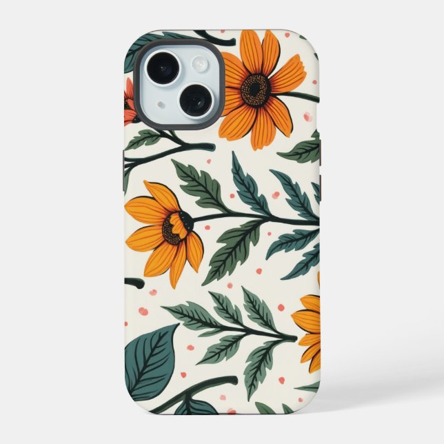 Wrap with flowers iphone case (Back)