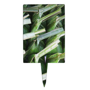 Wrapped Banana Leaf Packets Cake Topper