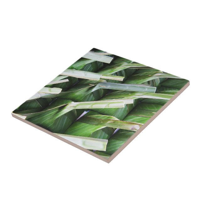 Wrapped Banana Leaf Packets Ceramic Tile (Side)