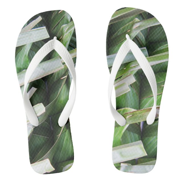 Wrapped Banana Leaf Packets Flip Flops (Footbed)