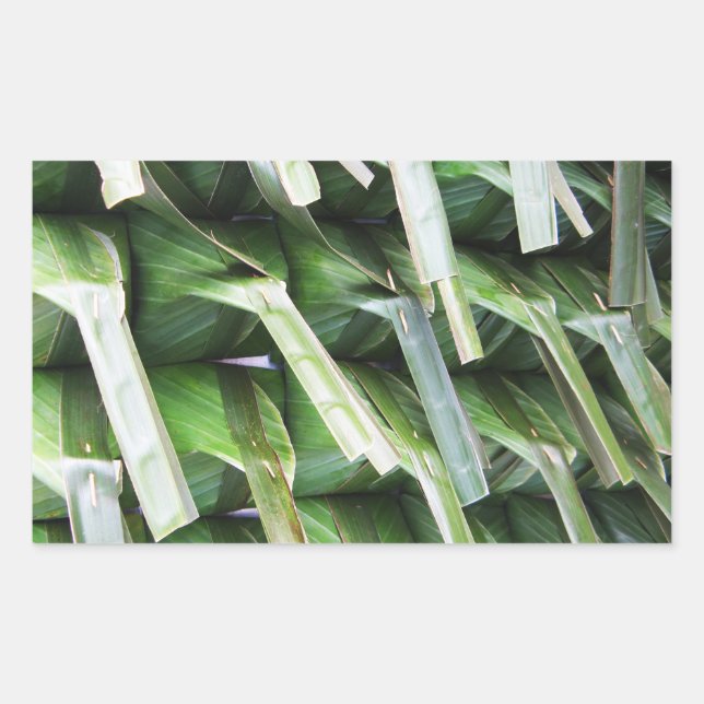 Wrapped Banana Leaf Packets Rectangular Sticker (Front)