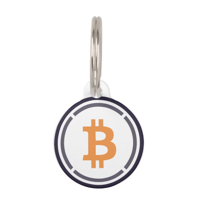 Wrapped Bitcoin WBTC Pet ID Tag (Front)