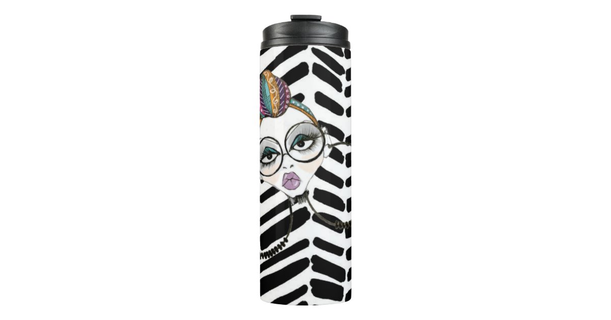 Wrapped Black & White Tumbler | Zazzle