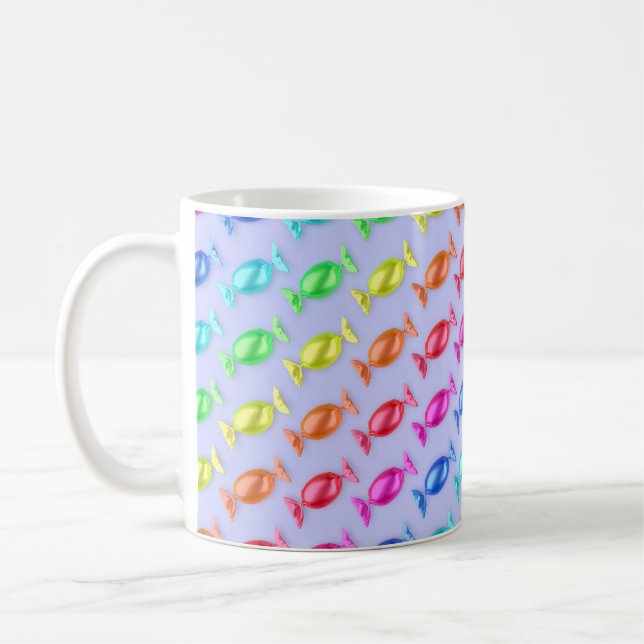Wrapped candies with different colors coffee mug (Left)