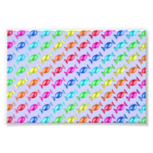 Wrapped candies with different colors photo print