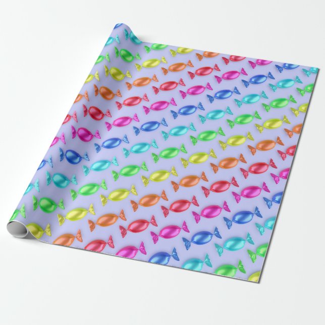 Wrapped candies with different colors wrapping paper (Unrolled)