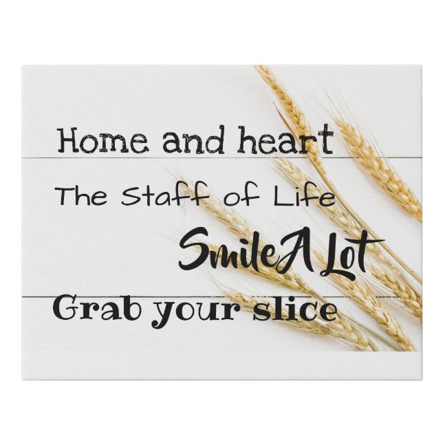 Wrapped Canvas-Home and Heart Faux Canvas Print (Front)
