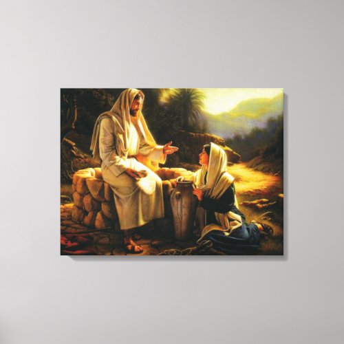 Wrapped Canvas Jesus and Samaritan woman