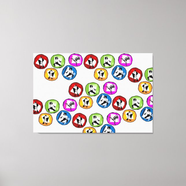 wrapped canvas karate martial arts black belt print (Front)