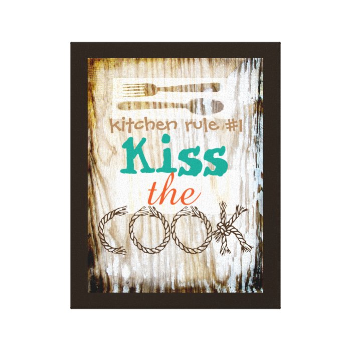 wrapped canvas kitchen wall art cute quote | Zazzle