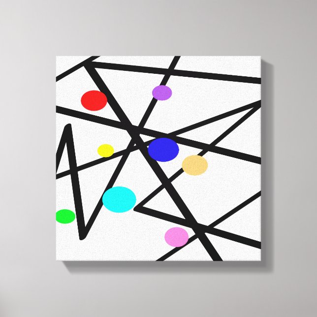 wrapped canvas modern chic abstract art print (Front)