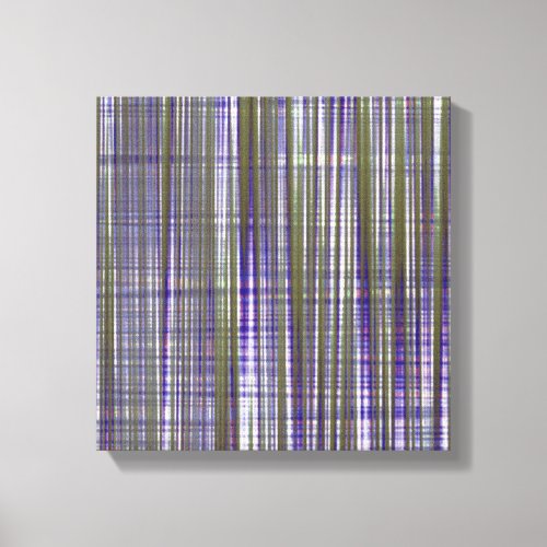 Wrapped Canvas Print Abstract Olive Purple Plaid