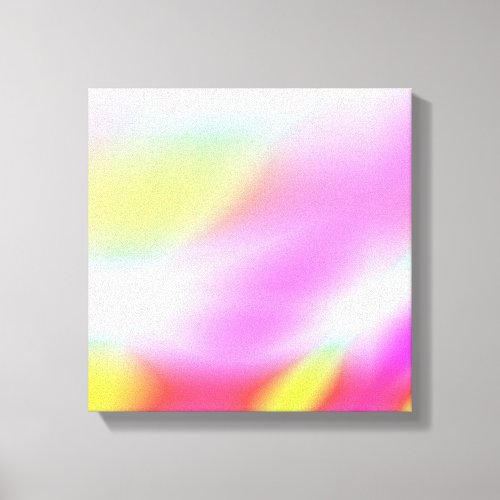 Wrapped Canvas Print Pink White Yellow Blend