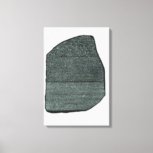 Wrapped Canvas Rosetta Stone Egyptian hieroglyphs