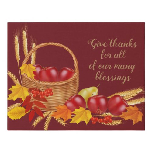 Wrapped Canvas_Thanksgiving_Give Thanks Faux Canvas Print