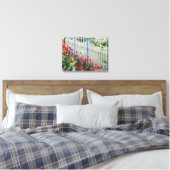 wrapped canvas tulips garden white picket fence (Insitu(Bedroom))