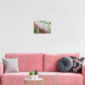 wrapped canvas tulips garden white picket fence (Insitu(LivingRoom))