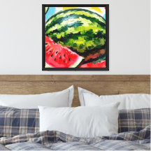 Wrapped Canvas Wall Art Watermelon 