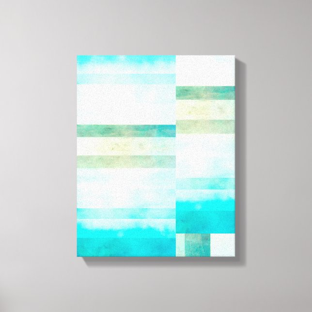 wrapped canvas watercolor abstract art print (Front)